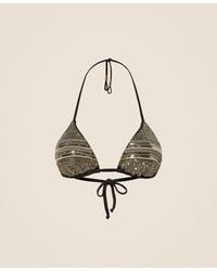 Twinset - Sequin Embroidered Triangle Bikini Top - Lyst