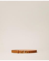 Twinset - Reversible Leather Belt With Logo - Lyst