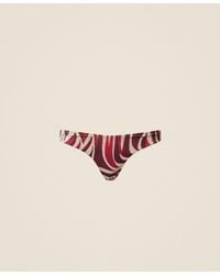 Twinset - Brazilian Bikini Briefs With Lurex And Print - Lyst
