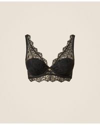 Twinset - Embroidered Tulle Bralette With Bows - Lyst