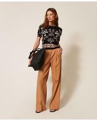 Twinset - Cardigan With Foulard Print - Lyst