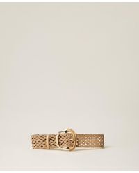 Twinset - Intertwined Belt With Maxi Buckle - Lyst