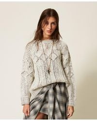 Twinset - Myfo Wool Blend Jumper With Embroidery - Lyst