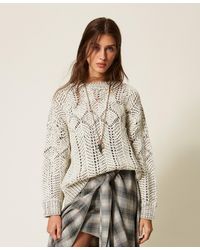 Twinset - Myfo Wool Blend Jumper With Embroidery - Lyst