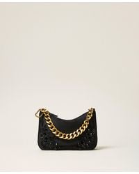 Twinset - Liliane Satin Bag With Embroidery - Lyst
