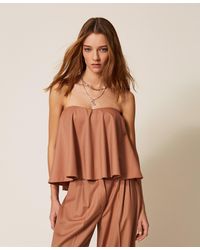 Twinset - Wool Blend Bustier Top - Lyst