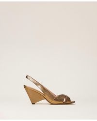 Twinset - Laminated Leather Sandals - Lyst