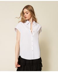 Twinset - Myfo Kimono Shirt With Embroidery - Lyst