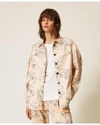 Twinset - Bull Shirt With A Floral Print - Lyst