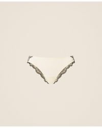 Twinset - Embroidered Tulle Brazilian Briefs - Lyst