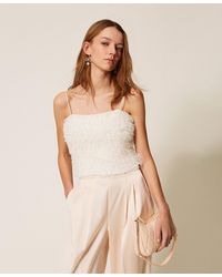 Twinset - Tulle Ruffle Top - Lyst