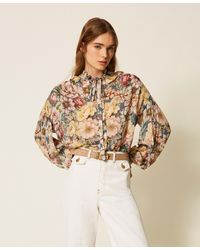 Twinset - Floral Creponne Shirt - Lyst