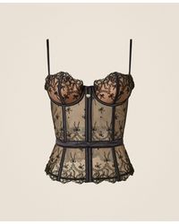 Twinset - Embroidered Tulle Bustier With Bows - Lyst