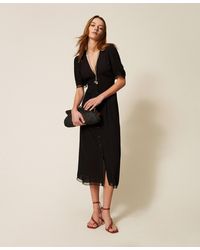 Twinset - Long Crêpe Dress - Lyst
