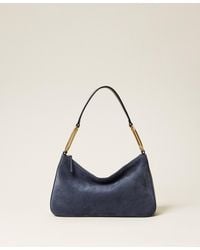 Twinset - 'Liliane' Medium Suede Bag With Rings - Lyst