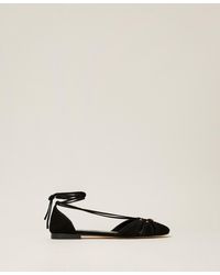 Twinset - Suede Ballet Flats - Lyst