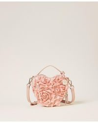 Twinset - Borsa A Tracolla A Cuore Con Fiori - Lyst