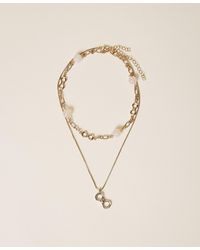Twinset - Double Choker Necklace With Logo - Lyst