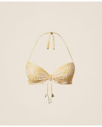 Twinset - Push-Up Bikini Top With Botanical Print - Lyst