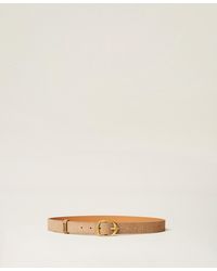 Twinset - Crocodile Print Suede Belt - Lyst