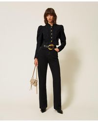 Twinset - Wide Leg Jeans With Five Pockets - Lyst