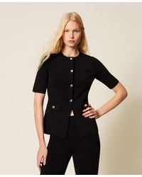 Twinset - Jacke Aus Strick Mit Knöpfen - Lyst