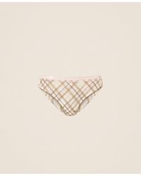 Twinset - Charmeuse Brief With Check Print - Lyst