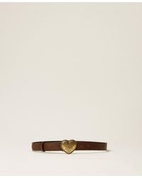 Twinset - Leather Belt With Heart - Lyst