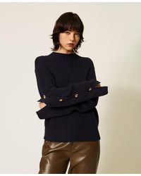 Twinset - Jumper With Metal Buttons - Lyst