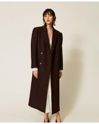 Twinset - Wool Blend Cloth Coat - Lyst