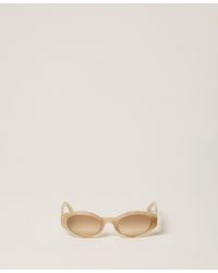 Twinset - Oval-Shaped Acetate Sunglasses, Полосатый Мрамор Cлоновая Кость - Lyst