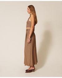 Twinset - Long Glen Plaid Skirt - Lyst