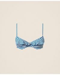 Twinset - Striped Jacquard Bikini Top - Lyst