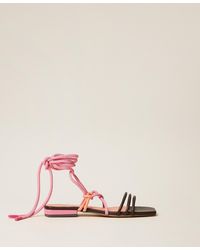 Twinset - Myfo Colour Block Flat Sandals - Lyst
