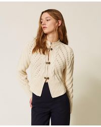Twinset - Cable Knit Cardigan - Lyst