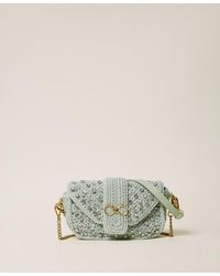 Twinset - Crochet Shoulder Bag With Rhinestones - Lyst