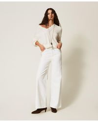 Twinset - Wide Leg Corduroy Trousers - Lyst