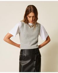 Twinset - Fitted Sleeveless Jumper - Lyst