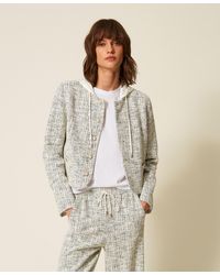 Twinset - Woven Plush Fabric Jacket - Lyst