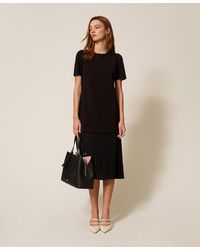 Twinset - Recycled Crêpe De Chine Midi Dress - Lyst