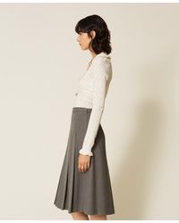 Twinset - Flannel Midi Skirt - Lyst