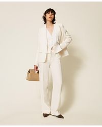 Twinset - Crêpe Palazzo Trousers - Lyst