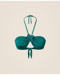 Twinset - Bandeau Bikini Top With Crochet Brooch - Lyst
