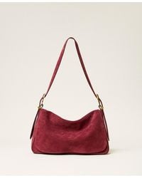 Twinset - Medium Liliane Suede Bag With Buckles - Lyst
