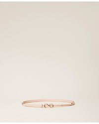 Twinset - Leather Belt With Logo Buckle - Lyst