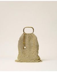 Twinset - Lurex Crochet Handbag - Lyst