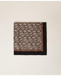 Twinset - Kefiah With Logo And Animal Print - Lyst