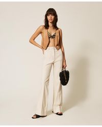Twinset - Wide Leg Bull Denim Trousers - Lyst