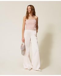 Twinset - Tulle Ruffle Top - Lyst