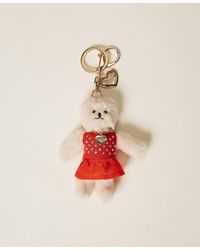 Twinset - Faux Fur Bear Key Ring - Lyst